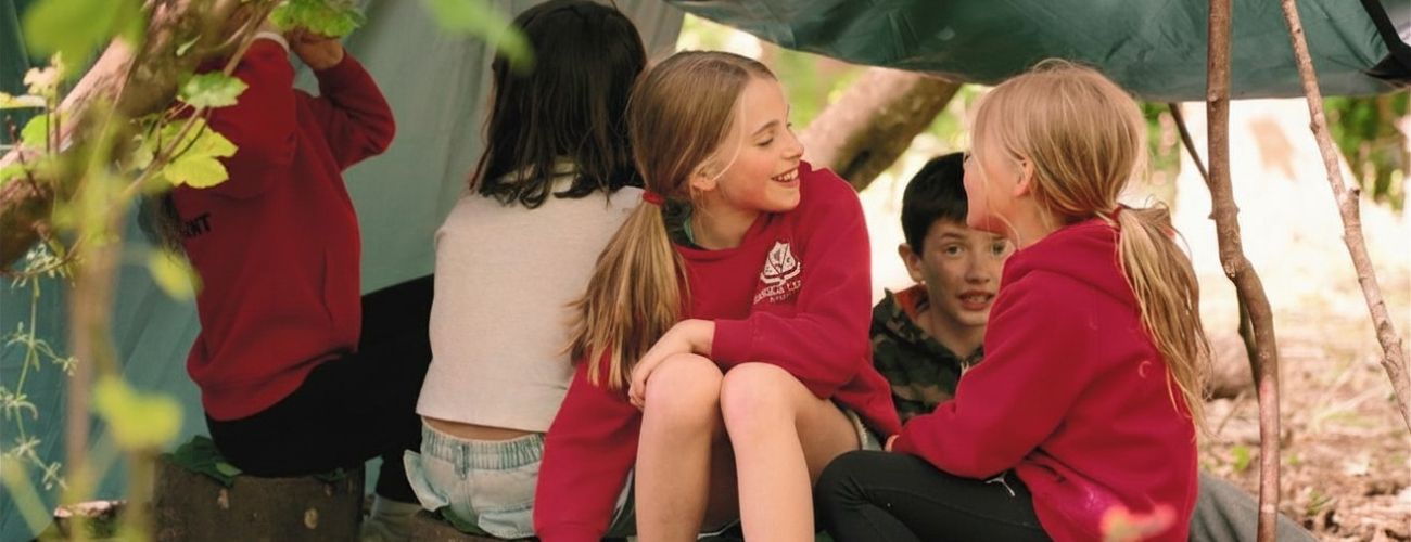 photo of students interacting at break time