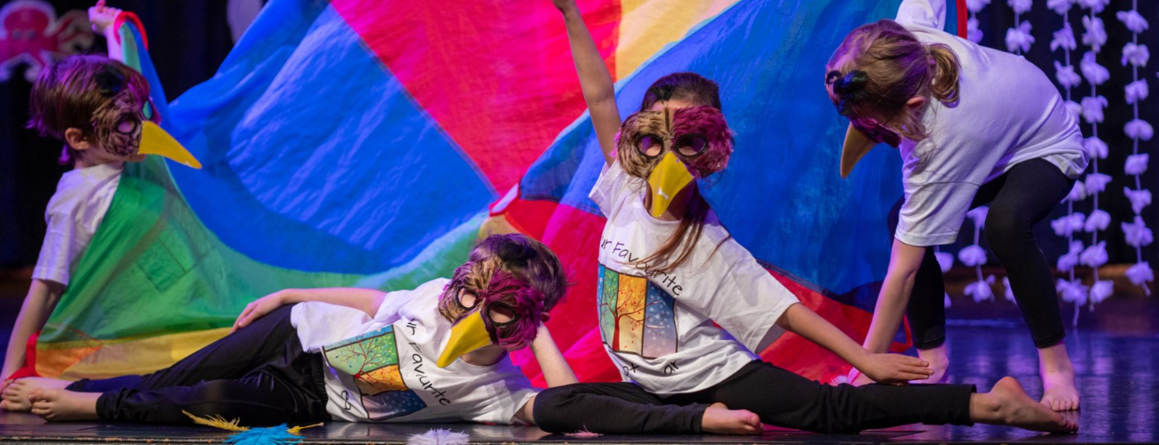castle court junior students performing on stage