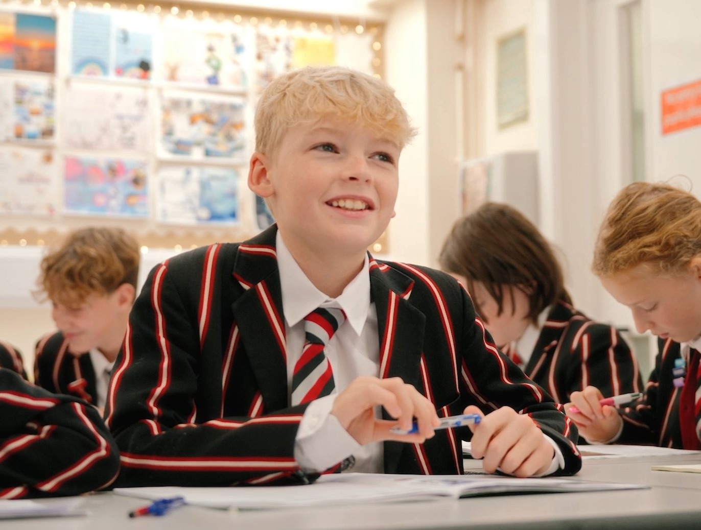 photo of students sitting at their desks in the classroom